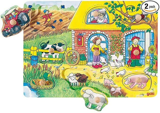 Puzzle Ferme et animaux Réflexion Dès 1 an jeux et jouets en bois éco-responsable mes produits verts