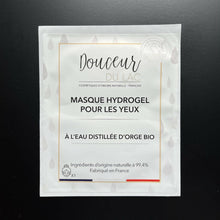 Charger l&#39;image dans la galerie, Masque hydrogel yeux unidose | Actifs naturels et bio