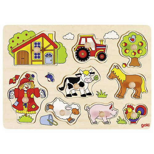 Puzzle en bois animaux de la ferme Dès 2 ans jeux et jouets en bois éco-responsable mes produits verts