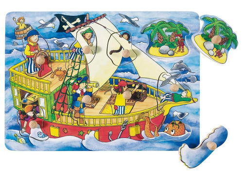 Puzzle Bateau de pirates Réflexion Dès 2 ans jeux et jouets en bois éco-responsable mes produits verts